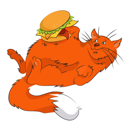 Cartoon image of fat catのイラスト素材