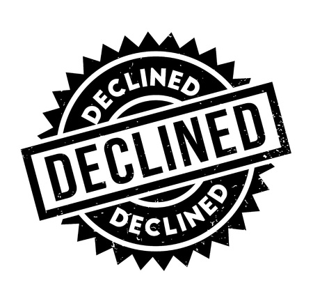 Declined rubber stampのイラスト素材