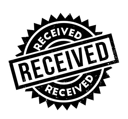 Received rubber stampのイラスト素材