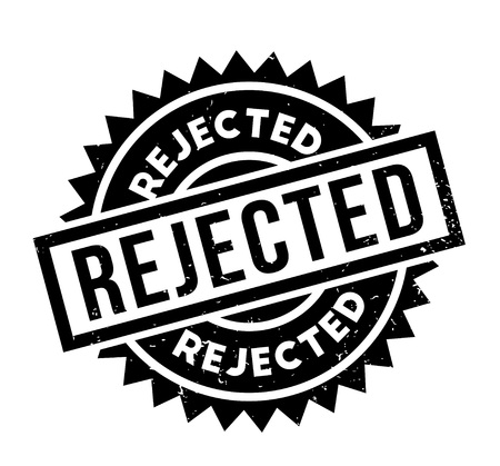 Rejected rubber stamp. Grunge design with dust scratches. Effects can be easily removed for a clean, crisp look. Color is easily changed.のイラスト素材