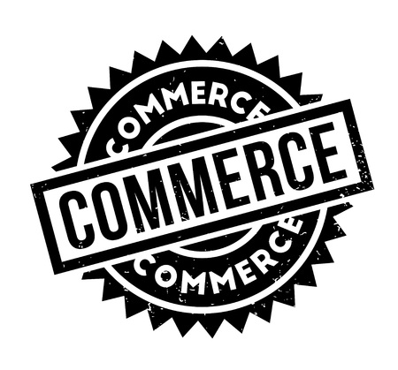 Commerce rubber stamp. Grunge design with dust scratches. Effects can be easily removed for a clean, crisp look. Color is easily changed.のイラスト素材