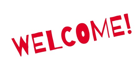 Welcome rubber stampのイラスト素材
