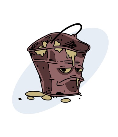 Grumpy dirty bucketのイラスト素材