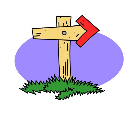 Wooden post Vector illustration.のイラスト素材