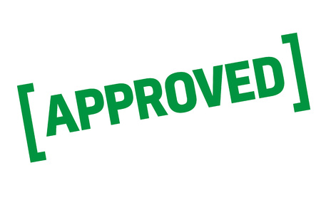 APPROVED sticker. Authentic design graphic stamp. Original seriesのイラスト素材