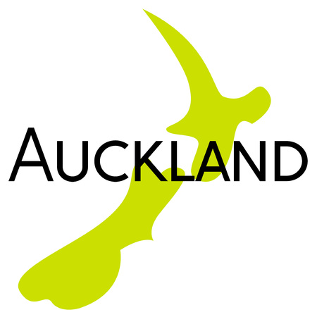 AUCKLAND sticker. Authentic design graphic stamp. Original seriesのイラスト素材