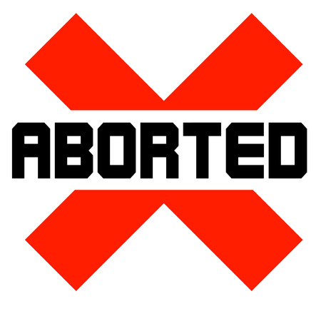 Aborted sticker. Authentic design graphic stamp. Original series