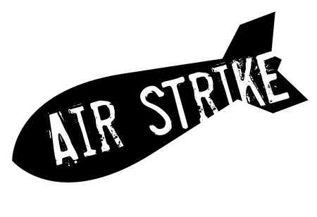 AIR STRIKE sticker. Authentic design graphic stamp.のイラスト素材