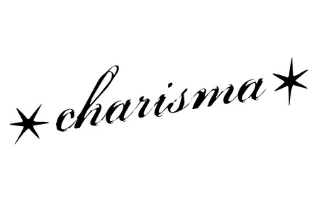 Charisma sticker. Authentic design graphic stamp. Original series