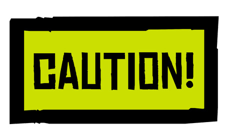 Caution sticker. Authentic design graphic stamp. Original seriesのイラスト素材