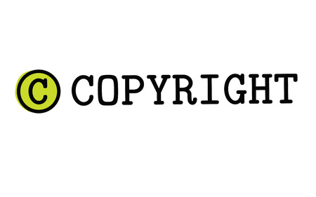 Copyright typographic stamp visualisation concept Original series.