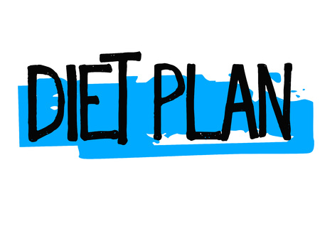 Diet Plan. Typographic stampのイラスト素材