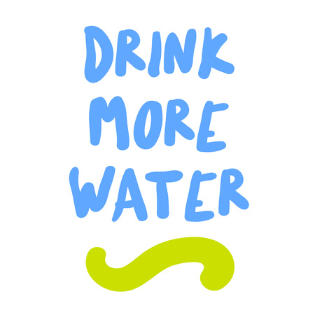 Drink More Water. Creative typographic motivational poster.のイラスト素材