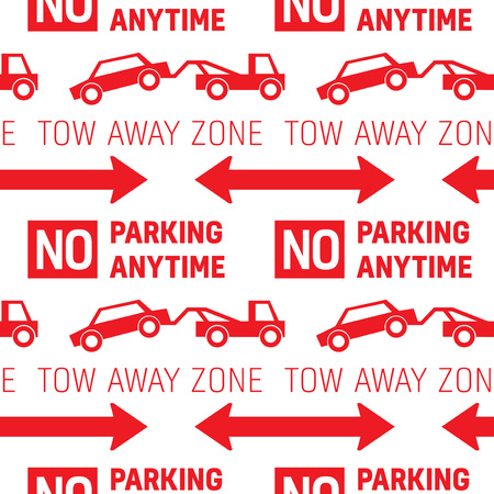 Parking restriction road sign pattern, realistic looking design for print and media. のイラスト素材