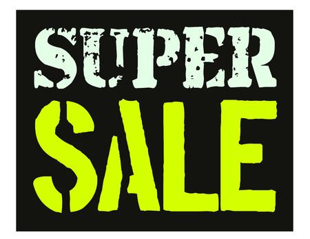 Super sale typographic poster.のイラスト素材