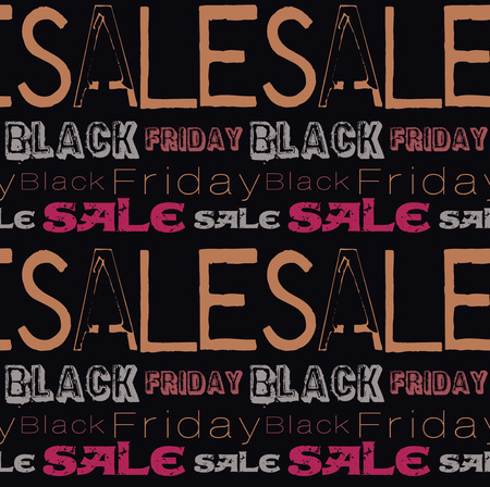 Black friday sale pattern, design for print and media.のイラスト素材