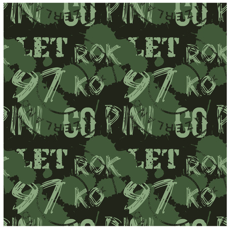 Letters and numbers pattern.のイラスト素材