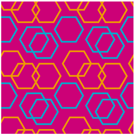 Geometric hexagon uneven seamless pattern. Design for print, fabric, textile. Seamless wallpaperのイラスト素材