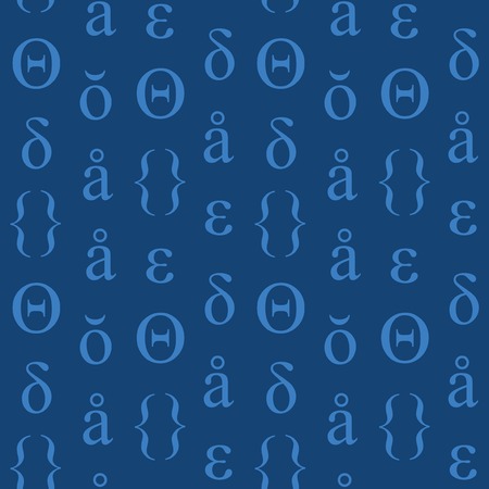 Abstract typographic symbols seamless pattern. For print, fashion design, wrapping, wallpaperのイラスト素材