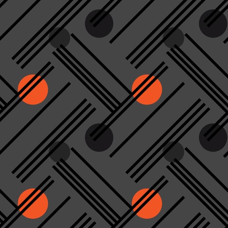 Irregular lines and circles diagonal seamless pattern. For print, fashion design, wrapping, wallpaper.のイラスト素材