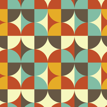 Circle square illusion seamless pattern. For print, fashion design, wrapping, wallpaperのイラスト素材