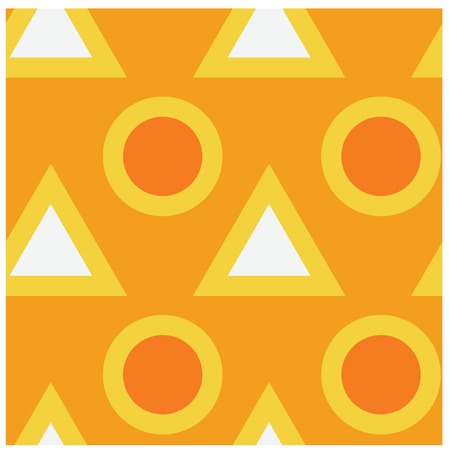 Triangles and circles fat and solid seamless pattern. Design for print, fabric, textile. Seamless wallpaper.のイラスト素材