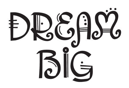 Dream Big stamp. Typographic label, stamp iconのイラスト素材