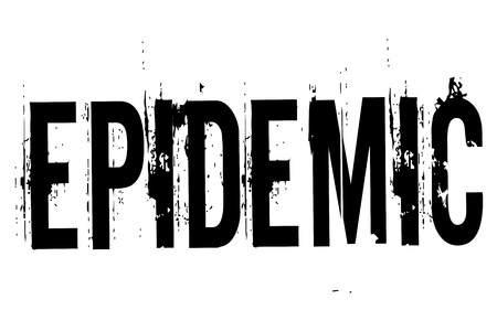 Epidemic stamp. Typographic label, stamp or iconのイラスト素材