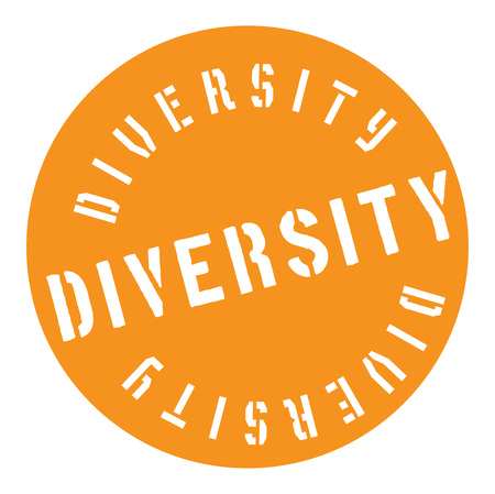 Diversity stamp. Typographic label, stamp or iconのイラスト素材