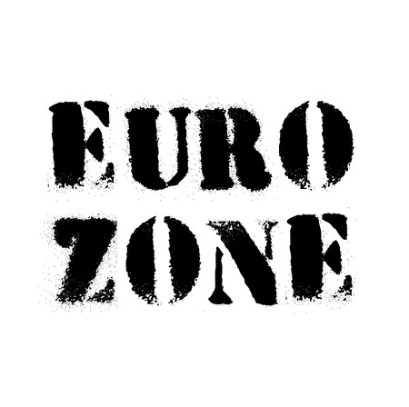 Euro Zone stamp. Typographic label, stamp or iconのイラスト素材