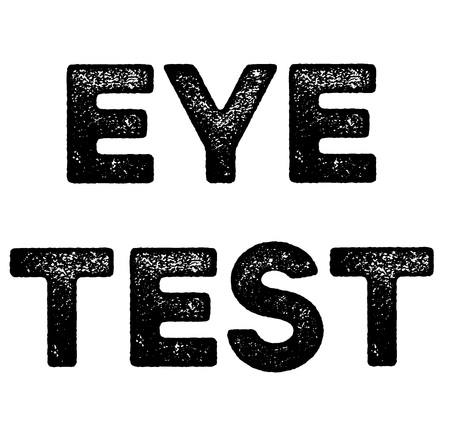 Eye Test stamp. Typographic label, stamp or iconのイラスト素材
