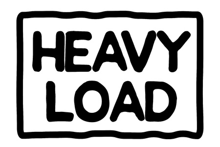 Heavy Load typographic stamp. Typographic sign, badge or icon.のイラスト素材