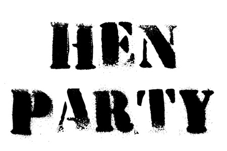 Hen Party typographic stamp. Typographic sign, badge or logo.のイラスト素材