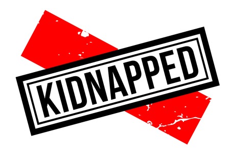 Kidnapped	 typographic stamp. Typographic sign, badge or logoのイラスト素材