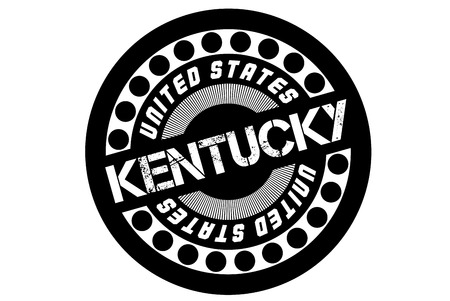 Kentucky	 typographic stamp. Typographic sign, badge or logoのイラスト素材