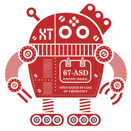 Robot illustration designのイラスト素材