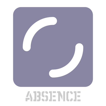 Absence conceptual graphic icon. Design language element, graphic sign.のイラスト素材