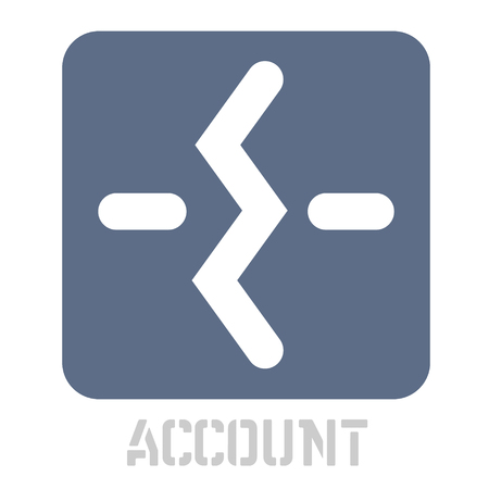 Account conceptual graphic icon. Design language element, graphic sign.のイラスト素材
