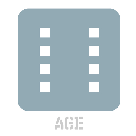 Age conceptual graphic icon. Design language element, graphic sign.