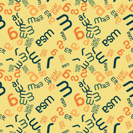 Word Warsaw arranged in creative pattern. Digital design for print, fabric, fashion or presentation.のイラスト素材