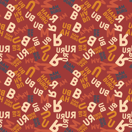 Hamburg creative pattern. Digital design for print, fabric, fashion or presentation.のイラスト素材