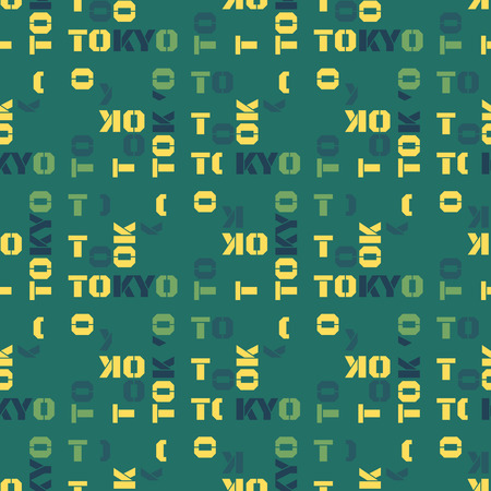 Tokyo seamless pattern. Creative design for various backgrounds.のイラスト素材