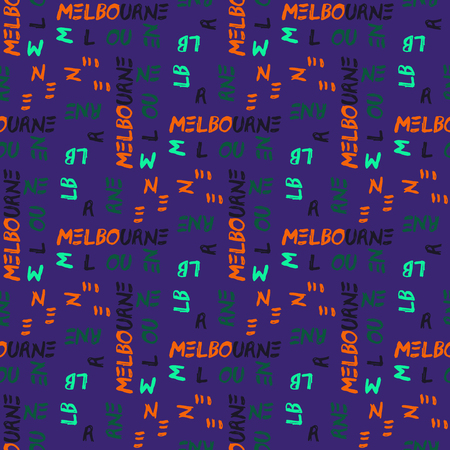 Melbourne word pattern designのイラスト素材