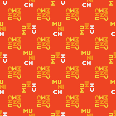 Munich word pattern designのイラスト素材