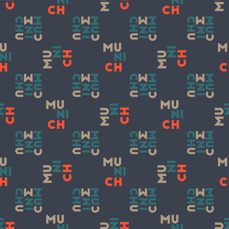 Munich word pattern designのイラスト素材