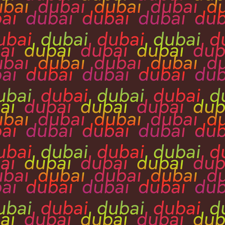 Dubai word pattern designのイラスト素材