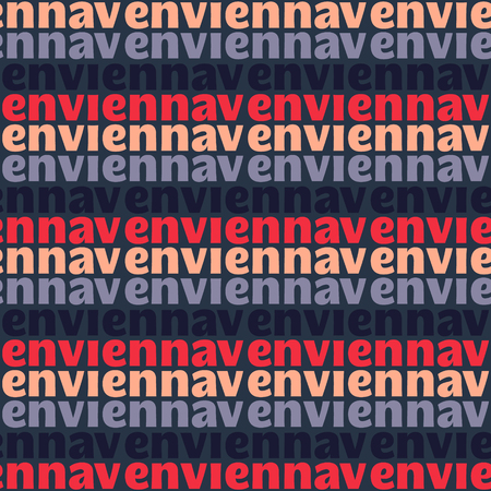 Vienna word pattern designのイラスト素材