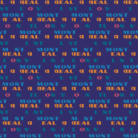 Montreal seamless pattern. Authentic artistic design for background.のイラスト素材