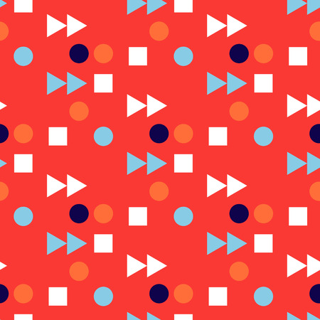 Vintage play fast forward seamless pattern. Suitable for screen, print and other media.のイラスト素材