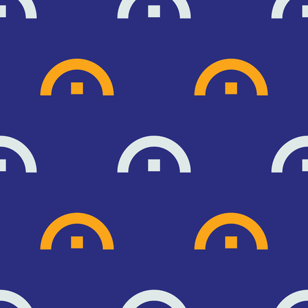 House outside seamless pattern. Strict line geometric pattern for your design.のイラスト素材